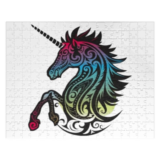 Mystical Rainbow Unicorn Art Jigsaw Puzzles