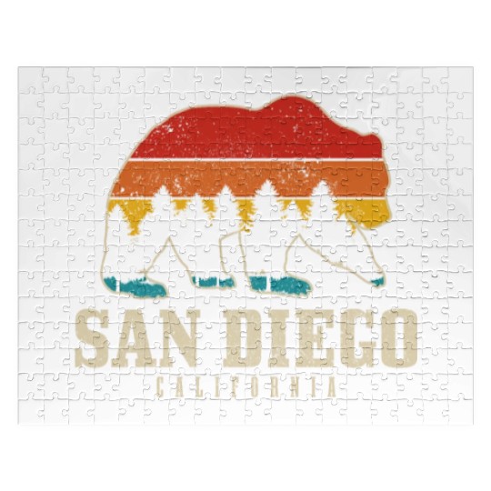 San Diego California Bear Souvenir Jigsaw Puzzles
