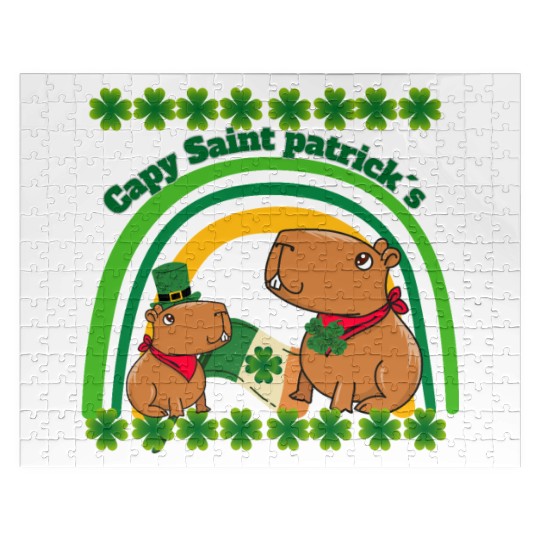 Capybara saint Patrick´s day Jigsaw Puzzles