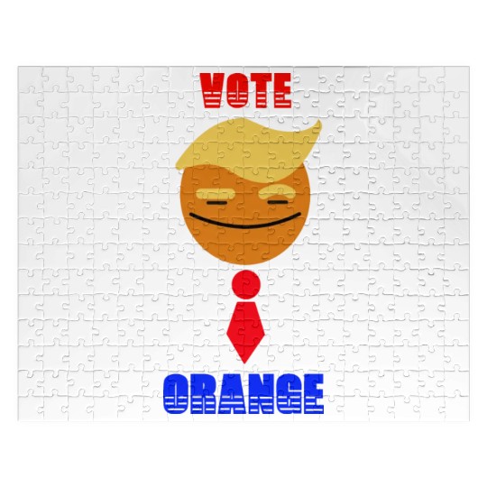 Support Donald Trump. Vote Orange Red Tie Trump Jigsaw Puzzles