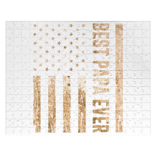 Best Papa Ever US American Flag - Father's Day Jigsaw Puzzles