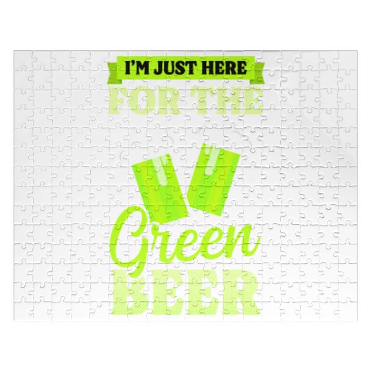Funny St Patricks Day Here For Green Beer Jigsaw Puzzles