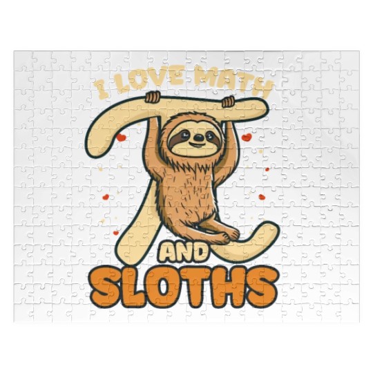 Pi Day I Love Math And Sloths Jigsaw Puzzles