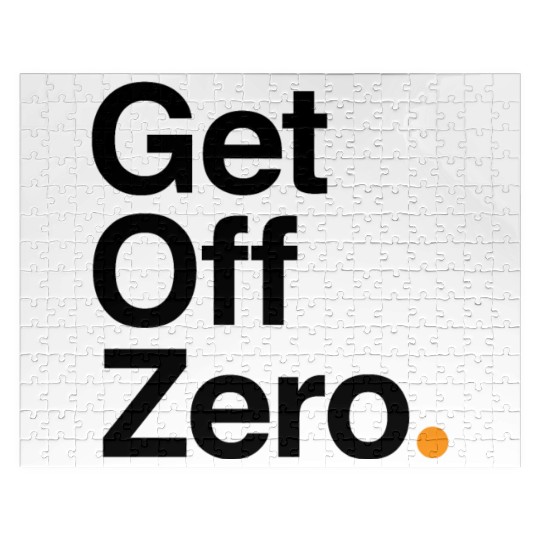Get Off Zero! - Bitcoin (Black Text) Jigsaw Puzzles