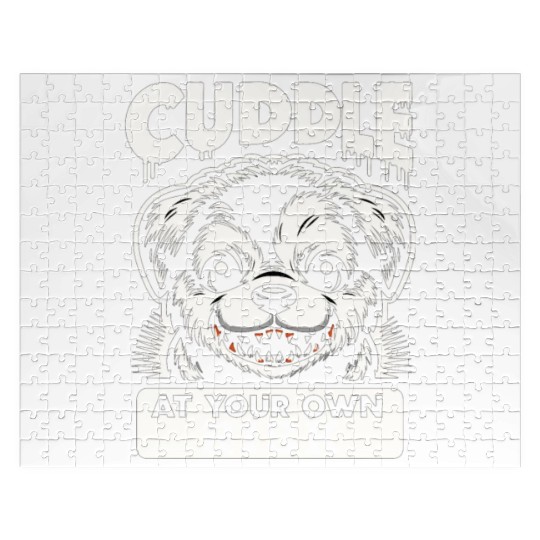 Horror Dog Halloween Spooky Dog Lover Gothic Dog Jigsaw Puzzles