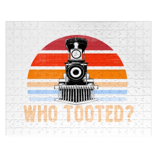 Who Tooted Funny Train Lover Cute Model Railroad Jigsaw Puzzles