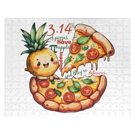 pi day math Pineapple pizza Toppings Jigsaw Puzzles