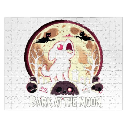 Horror Dog Halloween Spooky Dog Lover Gothic Dog Jigsaw Puzzles