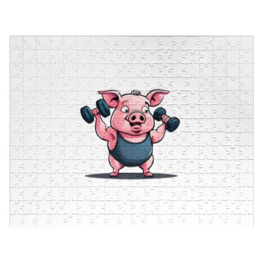 Workout Pig Jigsaw Puzzles