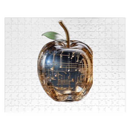 Crystal Apple with music nout & Instruments Jigsaw Puzzles