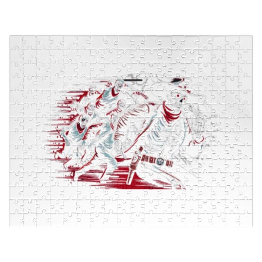 Cowboy Barn Bull Rider Rodeo Country Western Gift Jigsaw Puzzles