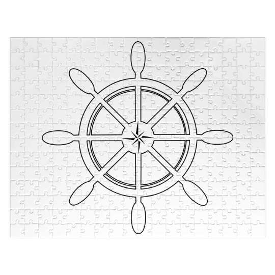 Ship's Wheel, nautical star & cardinal directions Jigsaw Puzzles
