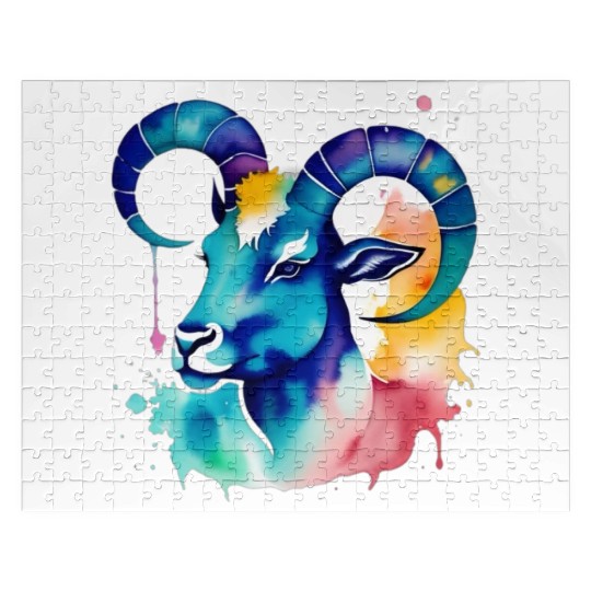 Color splash zodiac: Capricorn Jigsaw Puzzles