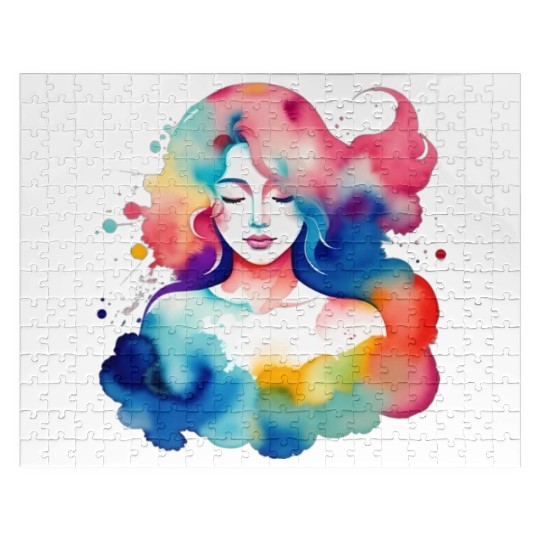 Color splash zodiac: Virgo Jigsaw Puzzles
