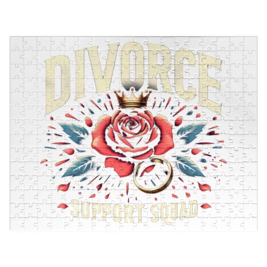 Divorce Support Squad Matching Friends Family Rose Jigsaw Puzzles