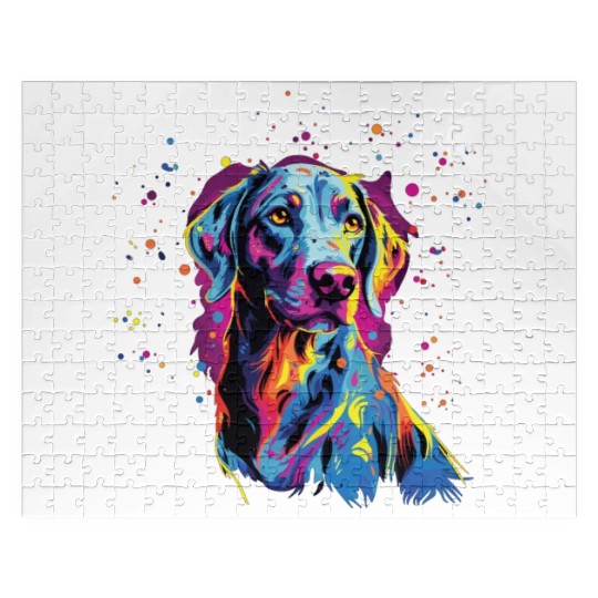 Watercolor Colorful Louisiana Catahoula Jigsaw Puzzles