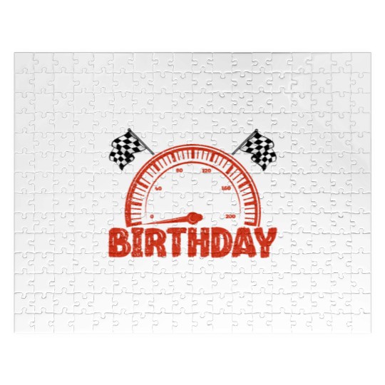 Car Racing Dad of Birthday Boy Formula race Car Jigsaw Puzzles