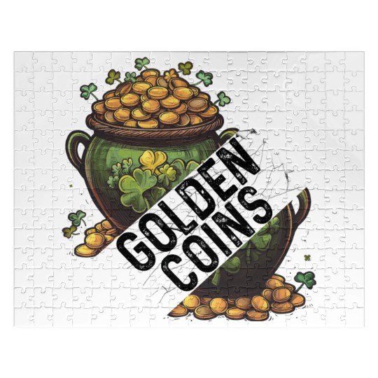 Golden coins, st patricks day Jigsaw Puzzles