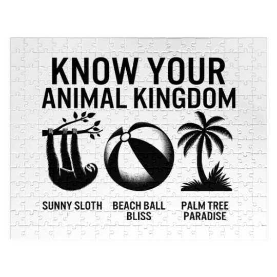 Beach Jigsaw Puzzles, Know Your Animal Kingdom Sloth Beach
