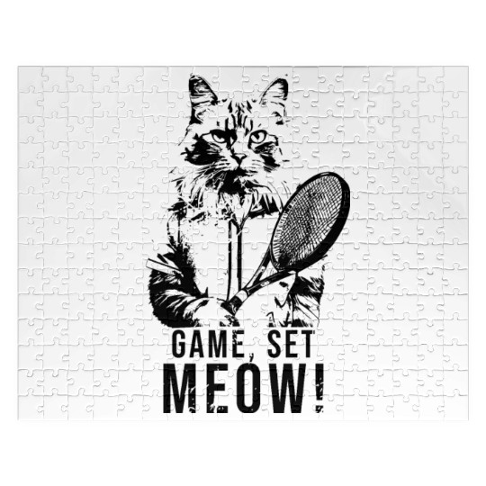 Game Set Meow, Tennis Cat Jigsaw Puzzles