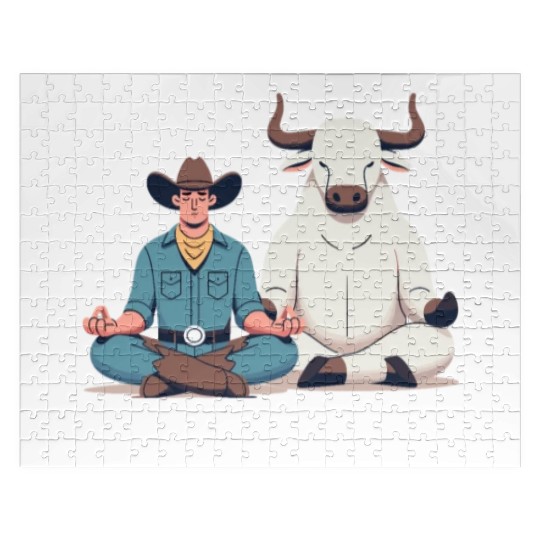 Rodeo Bull Riding Livestock Show Farmer Cattle Jigsaw Puzzles