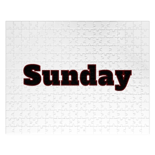 Sunday DAYS OF THE WEEK Sunday Jigsaw Puzzles