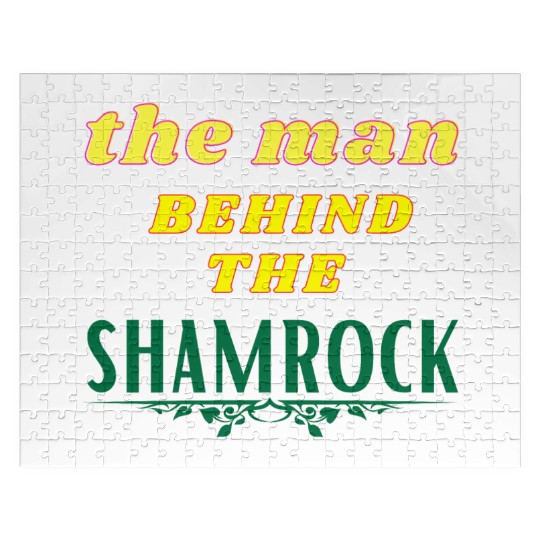 Man Behind The Shamrock Jigsaw Puzzles St Patricks Day.