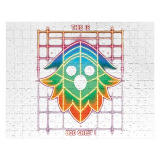 THIS IS BOO SHEET!, neon colors Jigsaw Puzzles