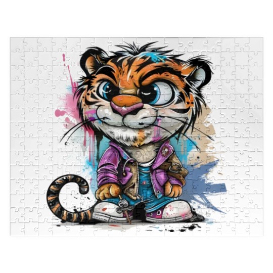 Tiger Trendsetter: Street Style Icon of the Urban Jigsaw Puzzles