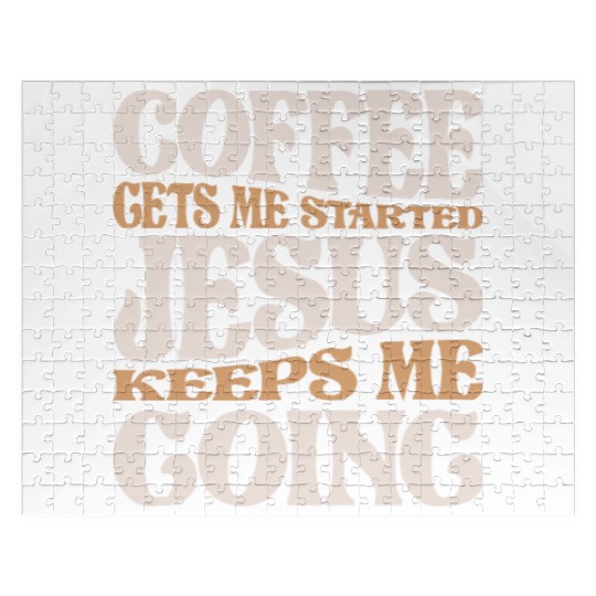 Coffee and Jesus - My Daily Fuel Christian Quote Jigsaw Puzzles