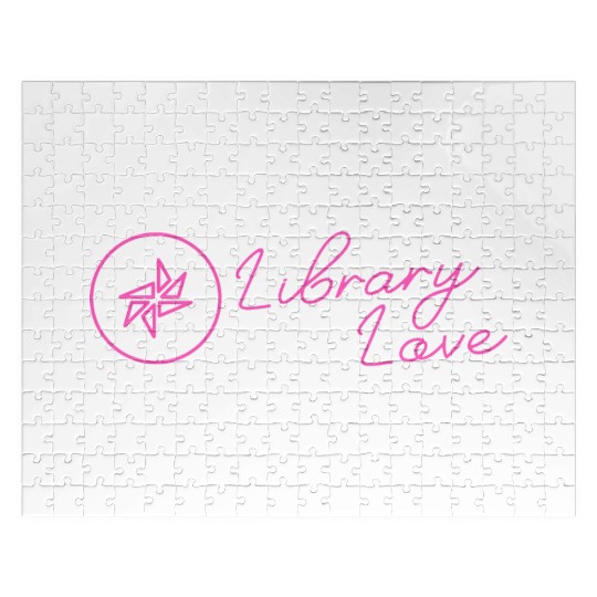 ALIA Library Love Neon Pink Solid Jigsaw Puzzles