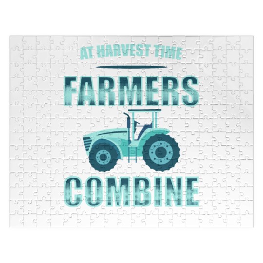 Combine Threshing Farmer Agriculture Combine Jigsaw Puzzles