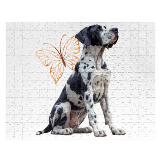 Great dane Butterfly Jigsaw Puzzles