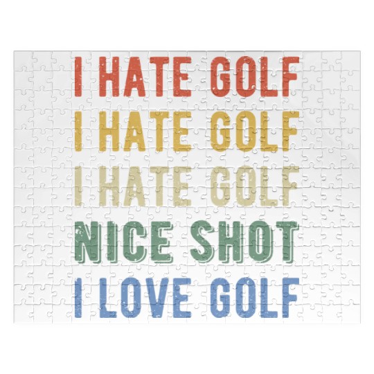 Funny Golfer - I Hate Golf I Jigsaw Puzzles