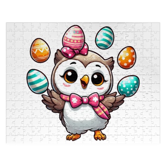 Easter Egg Owl Juggling Jigsaw Puzzles
