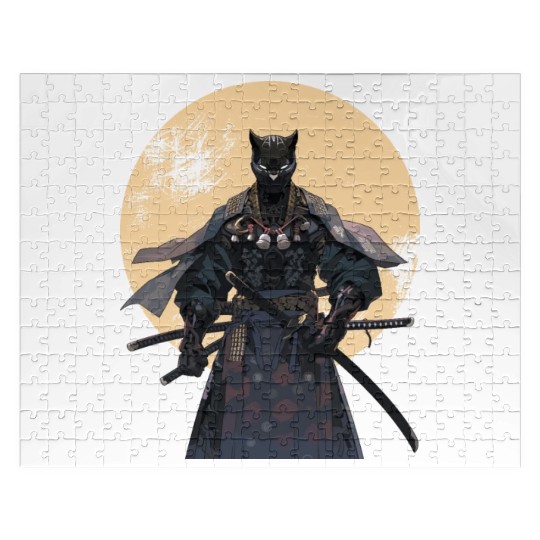 Anime Panther Warrior Samurai katana Jigsaw Puzzles