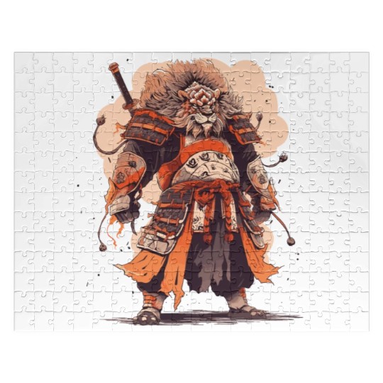Samurai Katana Sword Anime Lion Manga Warrior Jigsaw Puzzles