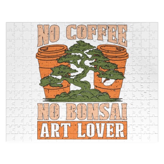 Bonsai Art Love No Coffee No Garden Coffee Lover Jigsaw Puzzles