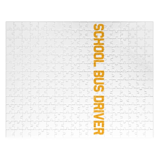School Bus Driver American Flag School Bus Driver Jigsaw Puzzles