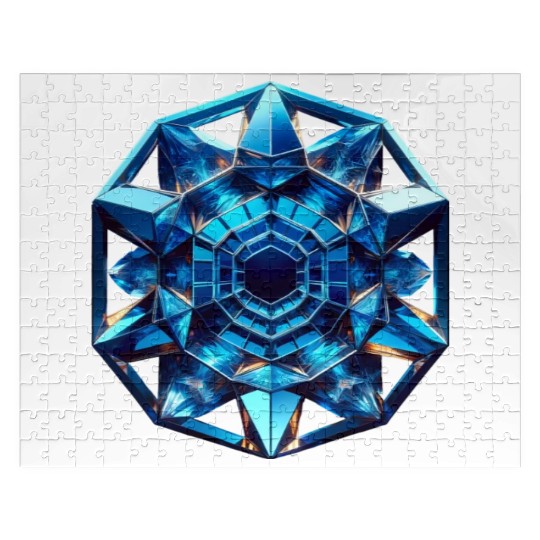 Sapphire Abstract Crystal Jigsaw Puzzles