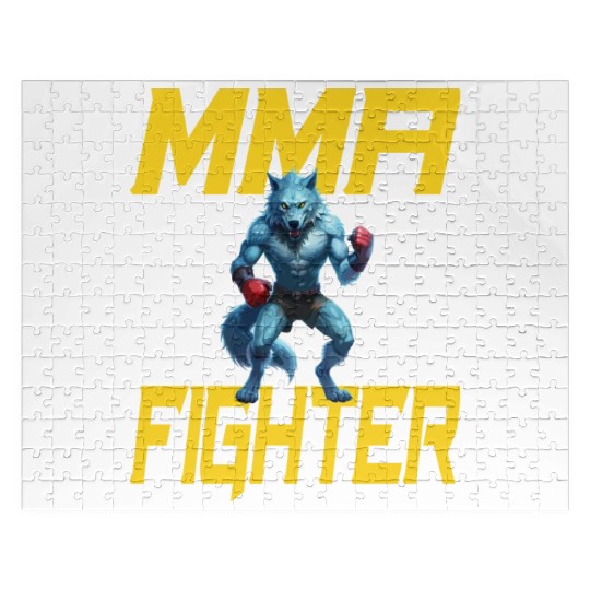 MMA Werewolf - Cool MMA Fighter Design Jigsaw Puzzles