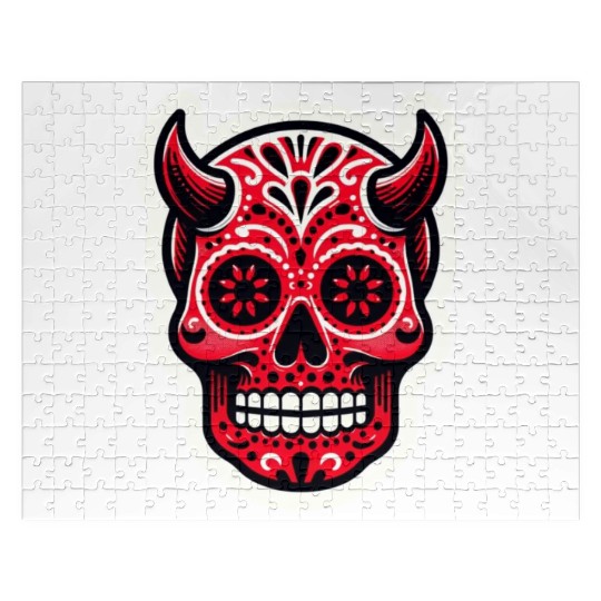 Adventurous Spirit: Daredevil Sugar Skull Jigsaw Puzzles