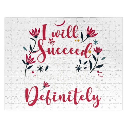 Success Affirmation Floral Motivational Mindset Po Jigsaw Puzzles