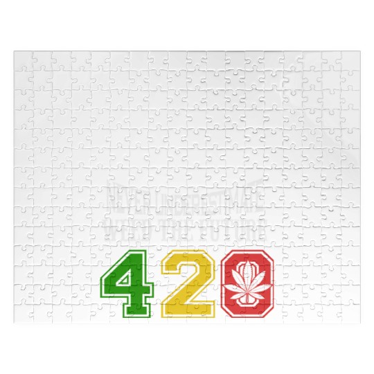 Chuckling 420 Future of Herb Weed Marijuana Design Jigsaw Puzzles