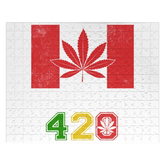 Comical 420 Celebrate Herb Weed Marijuana Design Jigsaw Puzzles