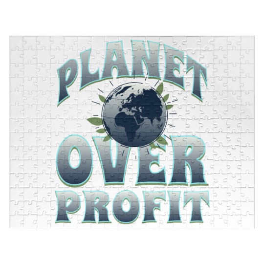 Planet Over Profit Environmental Protection Earth Jigsaw Puzzles