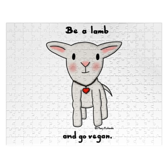 Be a Lamb and Go Vegan Jigsaw Puzzles