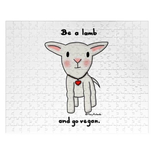 Be a Lamb and Go Vegan Jigsaw Puzzles