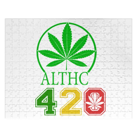 Silly 420 Healthy Herb Weed Marijuana Design Jigsaw Puzzles