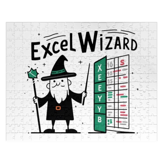 excel wizard funny accountant bookkeepers gift Jigsaw Puzzles